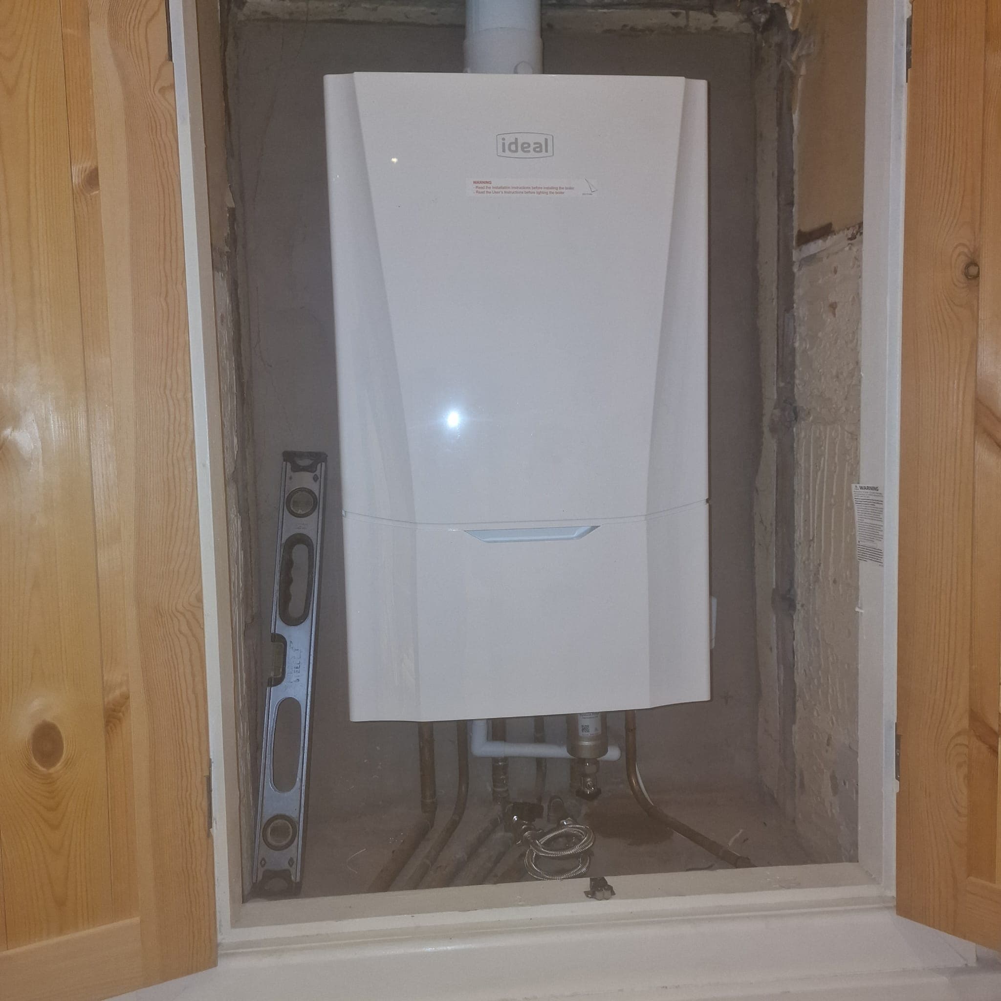 Straight, level, and neatly plumbed